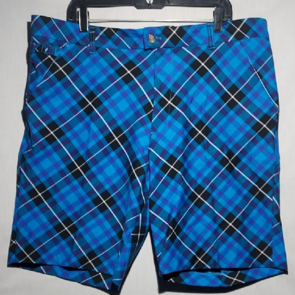 NWOT Royal & Awesome Tartan‎ Plaid Mens Golf Shorts Size 40
